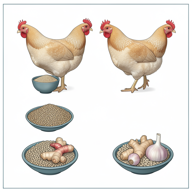 AI-generated conceptual illustration (broiler chickens). It explains the idea and does not show study data.