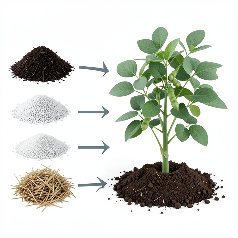 AI-generated conceptual illustration (chickpea plants (Cicer arietinum L.)). It explains the idea and does not show study data.