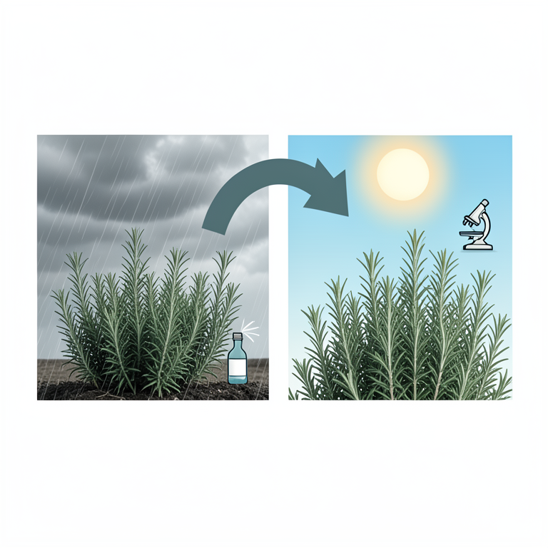 AI-generated conceptual illustration (rosemary plants). It explains the idea and does not show study data.