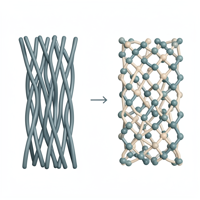 AI-generated conceptual illustration (guava fruit cell wall pectin chains). It explains the idea and does not show study data.