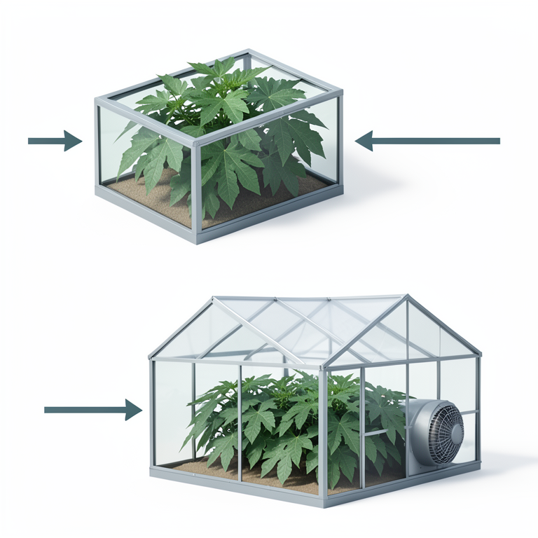 AI-generated conceptual illustration (papaya leaves). It explains the idea and does not show study data.