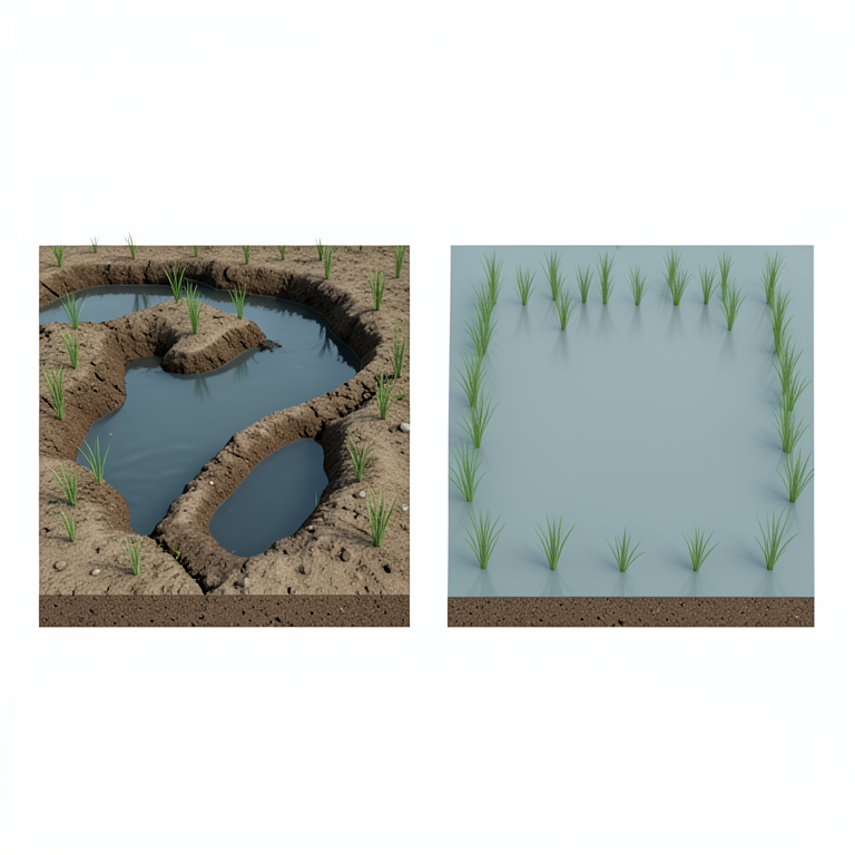AI-generated conceptual illustration (paddy rice fields). It explains the idea and does not show study data.