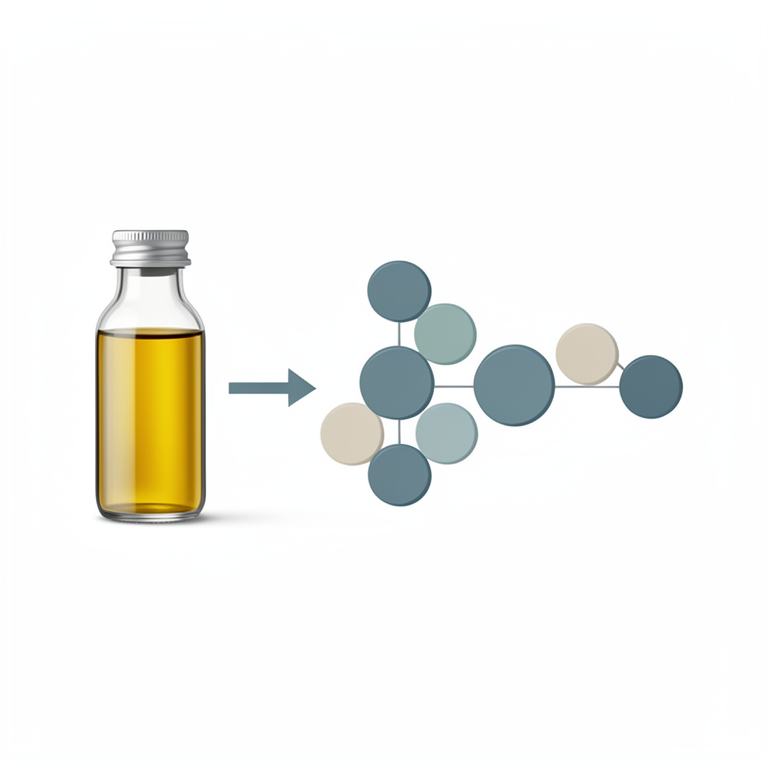 AI-generated conceptual illustration (virgin sesame oil and a neural network schematic). It explains the idea and does not show study data.