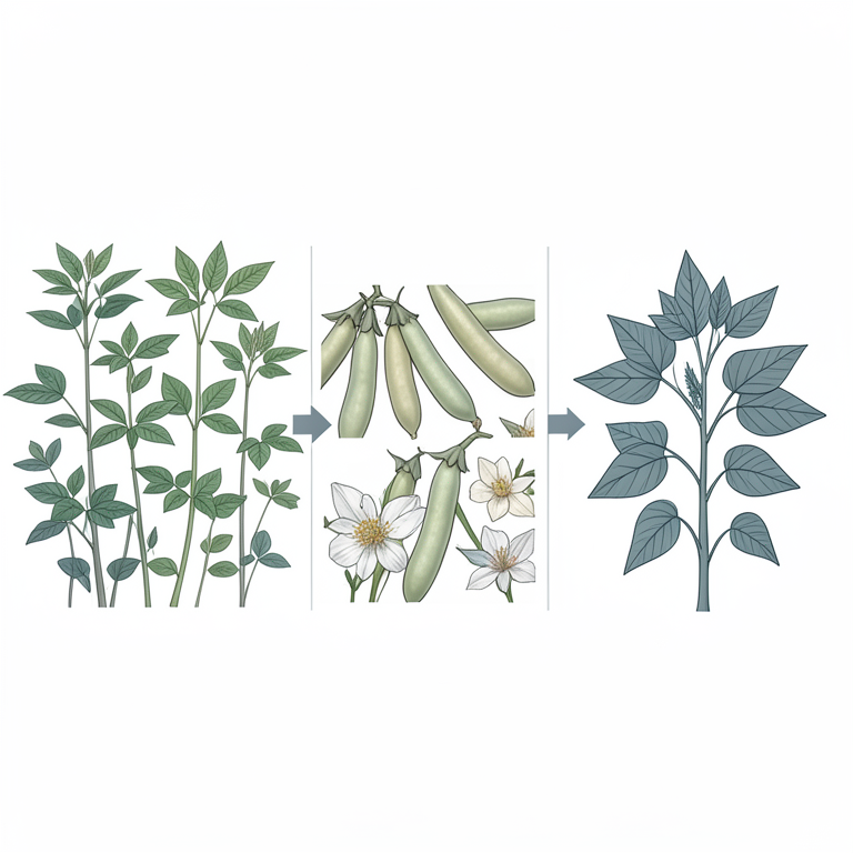 AI-generated conceptual illustration (groundnut plants (Arachis hypogaea)). It explains the idea and does not show study data.