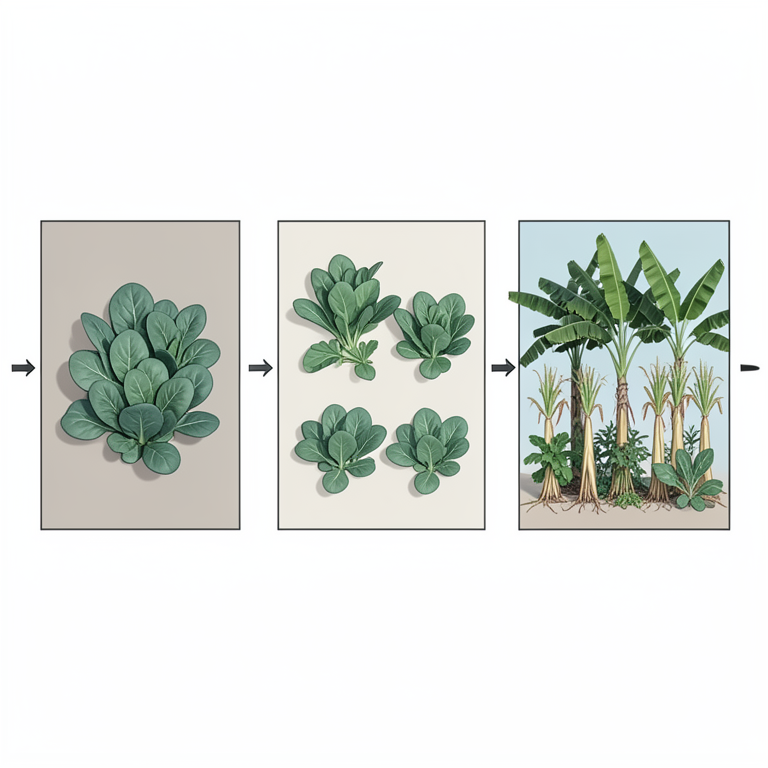 AI-generated conceptual illustration (leafy vegetable plots in Cameroon). It explains the idea and does not show study data.