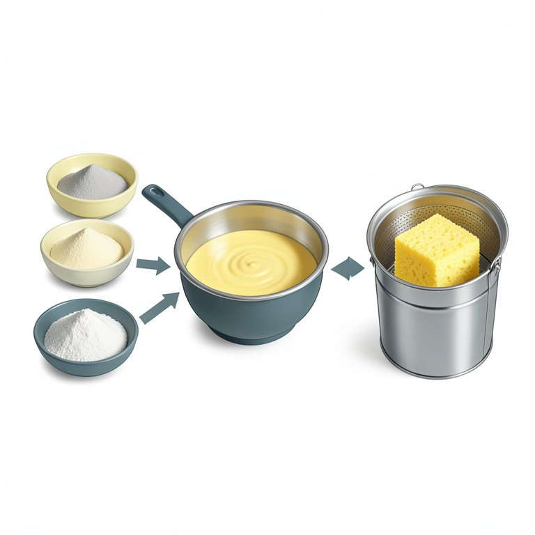AI-generated conceptual illustration (pearl millet, barnyard millet, and chickpea flour used to make steamed cake (Khaman)). It explains the idea and does not show study data.