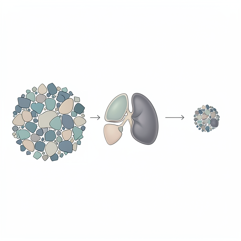 AI-generated conceptual illustration (human liver tissue with steatosis). It explains the idea and does not show study data.