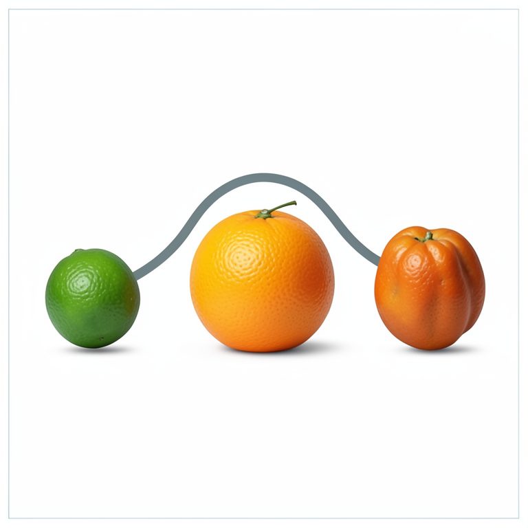 AI-generated conceptual illustration (citrus fruits). It explains the idea and does not show study data.