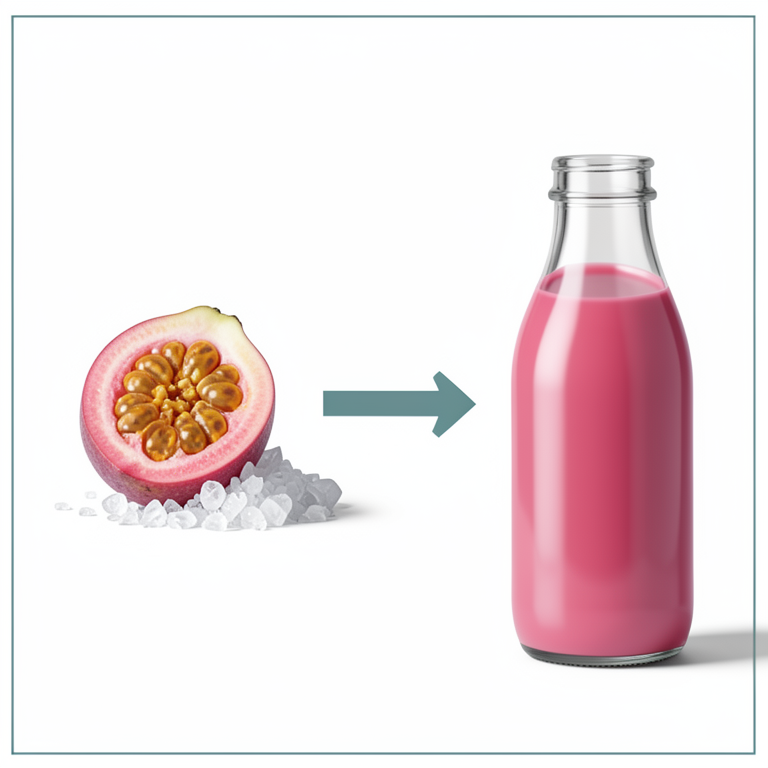 AI-generated conceptual illustration (Taiwan Pink guava fruit and guava juice). It explains the idea and does not show study data.