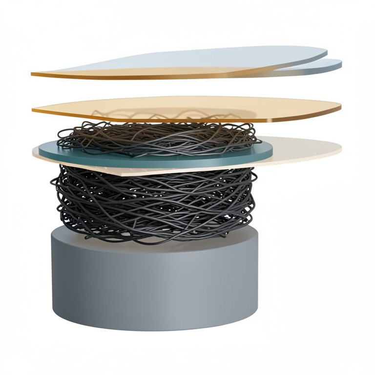 AI-generated conceptual illustration (glassy carbon electrode modified with carbon nanotubes and Nafion polymer). It explains the idea and does not show study data.