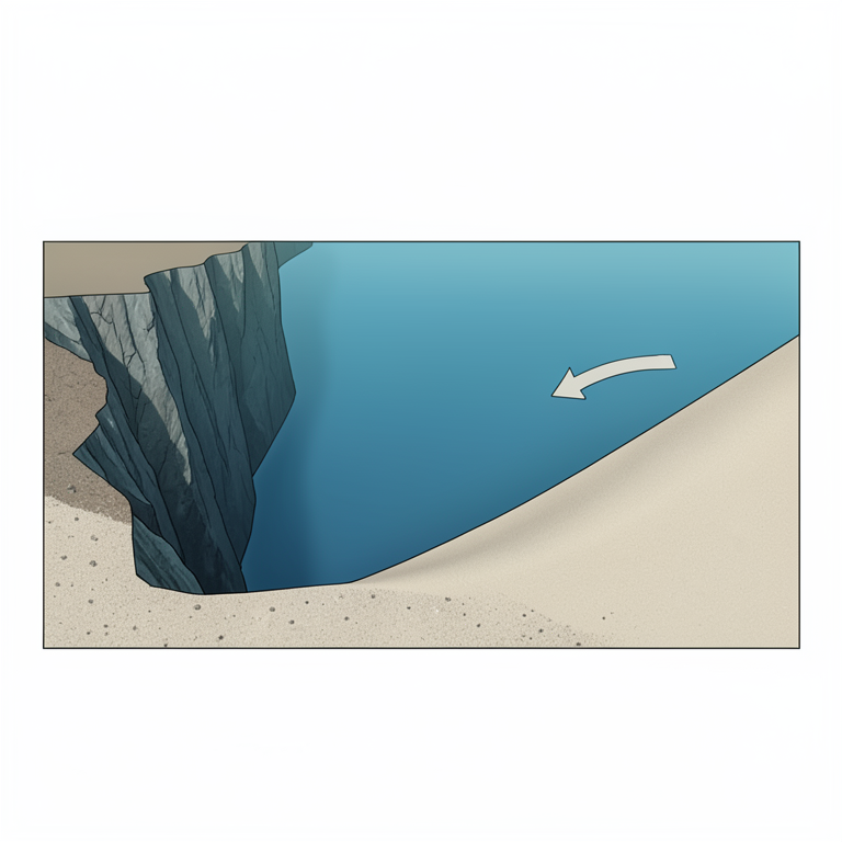 AI-generated conceptual illustration (Al-Khasa Dam Lake bed). It explains the idea and does not show study data.