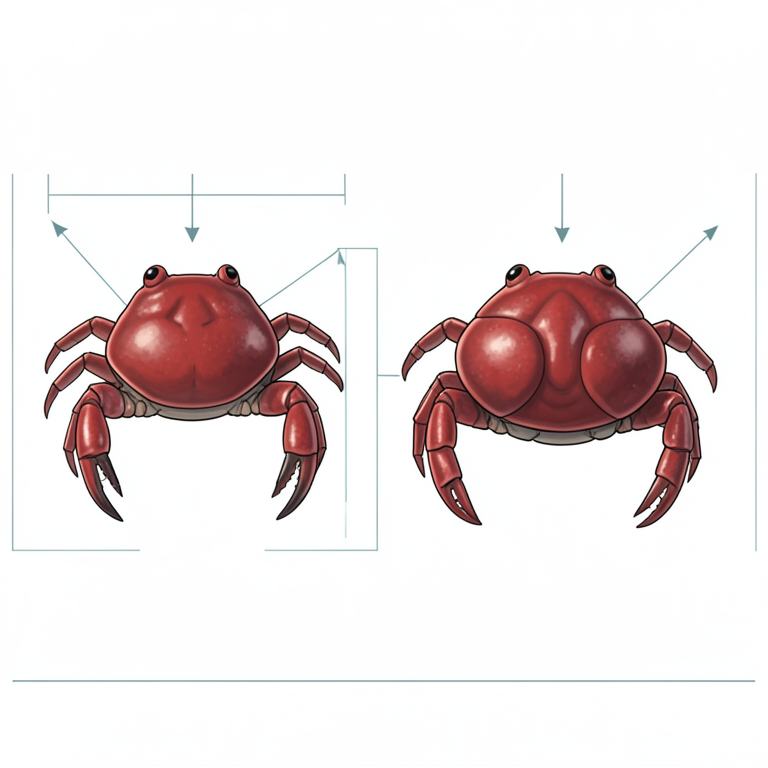 AI-generated conceptual illustration (red frog crab (Ranina ranina)). It explains the idea and does not show study data.