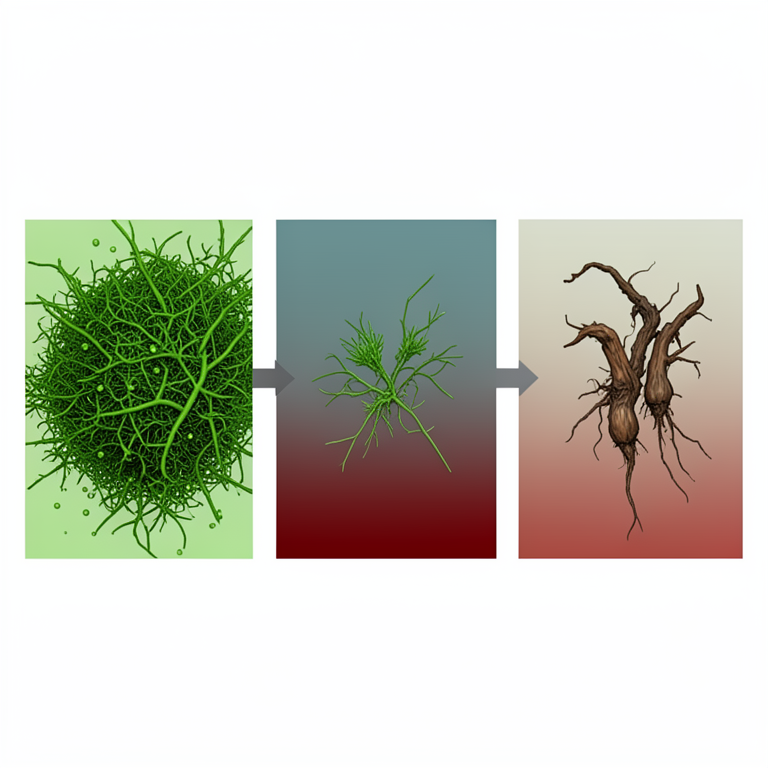 AI-generated conceptual illustration (Metarhizium anisopliae fungus). It explains the idea and does not show study data.