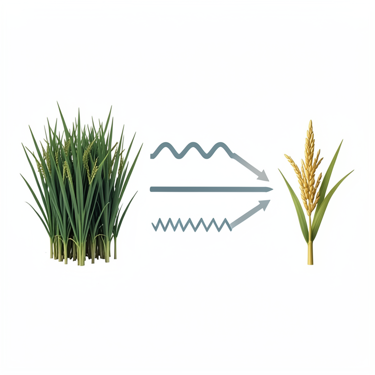 AI-generated conceptual illustration (paddy plants in a field). It explains the idea and does not show study data.