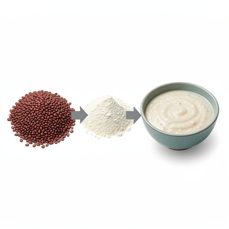 AI-generated conceptual illustration (Finger millet grains and baobab fruit powder). It explains the idea and does not show study data.