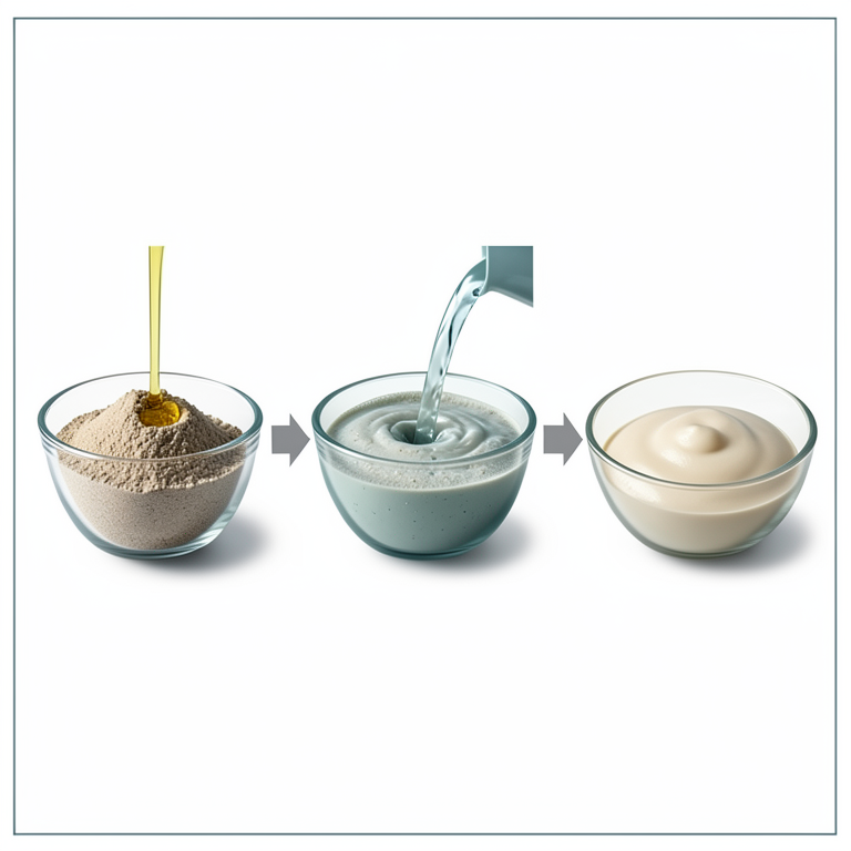 AI-generated conceptual illustration (cupcake batter ingredients in a mixing bowl). It explains the idea and does not show study data.
