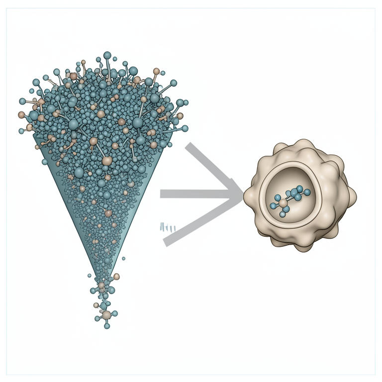 AI-generated conceptual illustration (Acetylcholinesterase enzyme and natural product molecules). It explains the idea and does not show study data.