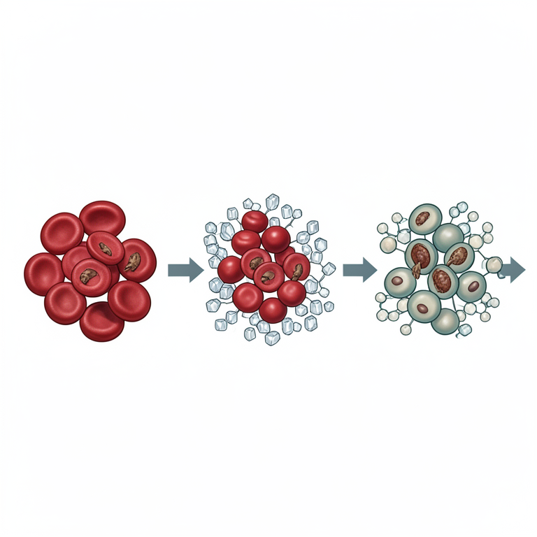 AI-generated conceptual illustration (Human blood cells and glucose molecules). It explains the idea and does not show study data.