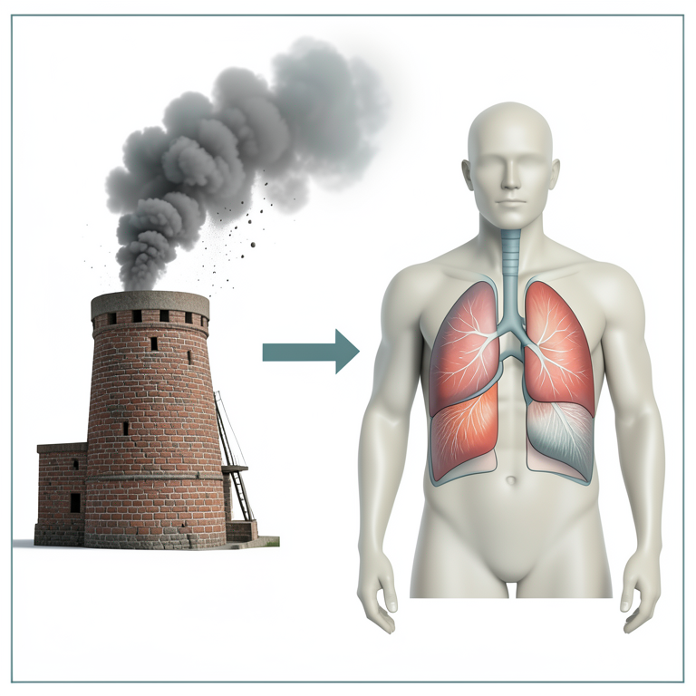 AI-generated conceptual illustration (Brick kilns and adult human workers). It explains the idea and does not show study data.