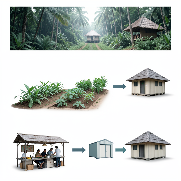 AI-generated conceptual illustration (Tribal communities in Wayanad, Kerala). It explains the idea and does not show study data.