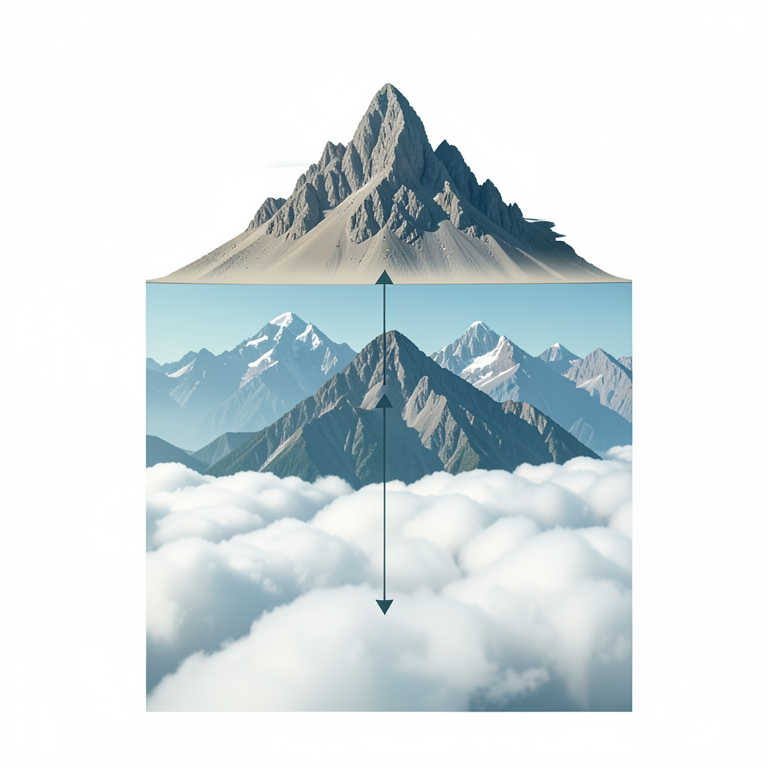 AI-generated conceptual illustration (Mount Kenya alpine mountain cross-section). It explains the idea and does not show study data.