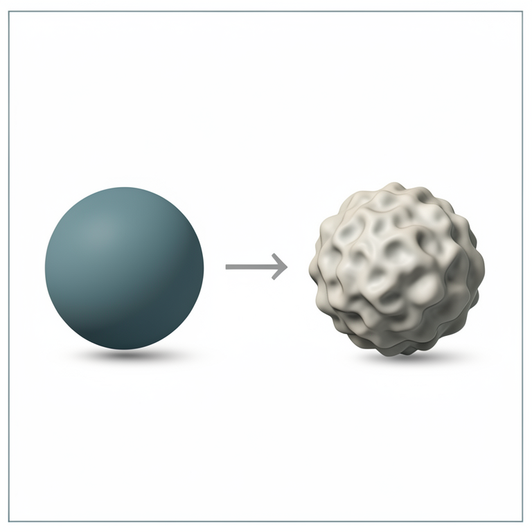 AI-generated conceptual illustration (spray-dried drug microparticles). It explains the idea and does not show study data.