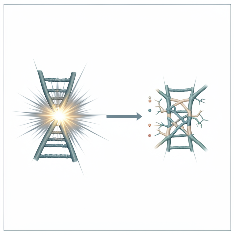 AI-generated conceptual illustration (tomato plant cells and DNA strands). It explains the idea and does not show study data.