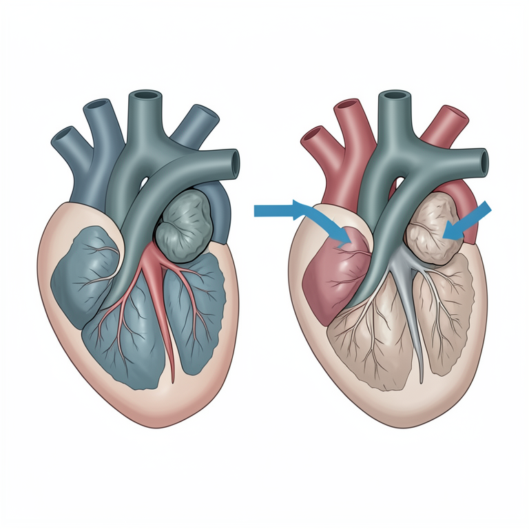 AI-generated conceptual illustration (canine heart). It explains the idea and does not show study data.