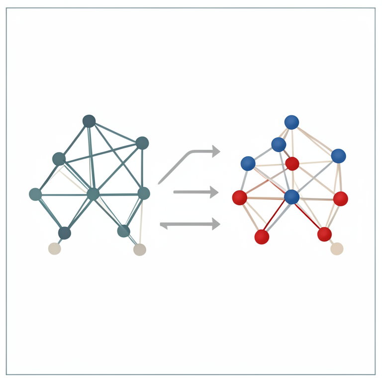 AI-generated conceptual illustration (mathematical graph consisting of vertices and edges). It explains the idea and does not show study data.