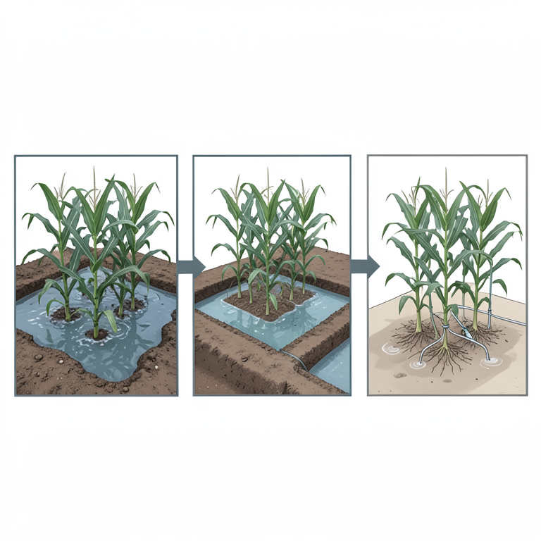 AI-generated conceptual illustration (maize plants in soil). It explains the idea and does not show study data.
