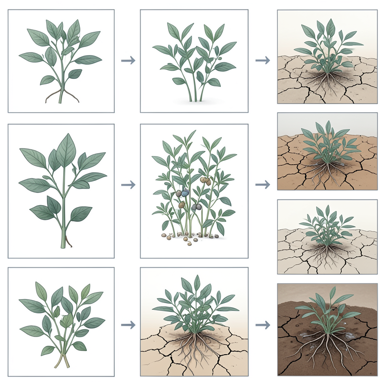 AI-generated conceptual illustration (linseed and chickpea plants). It explains the idea and does not show study data.