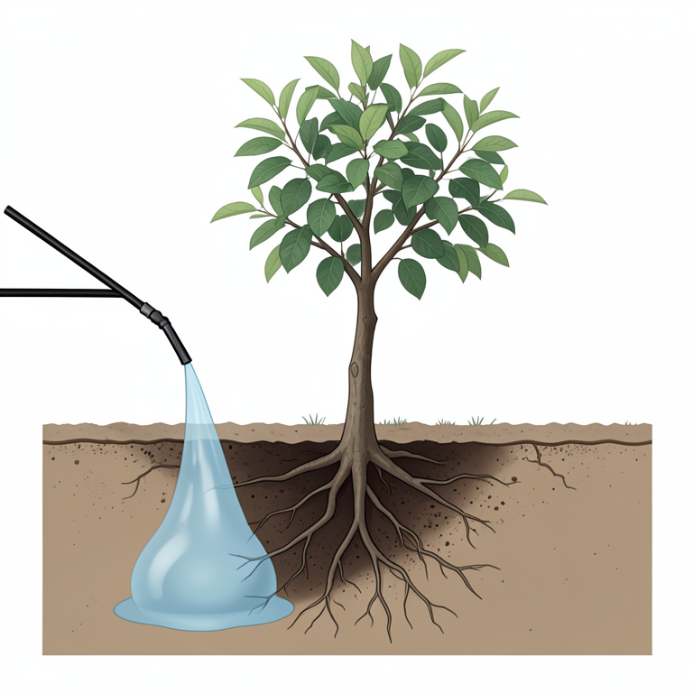 AI-generated conceptual illustration (apple tree in soil). It explains the idea and does not show study data.