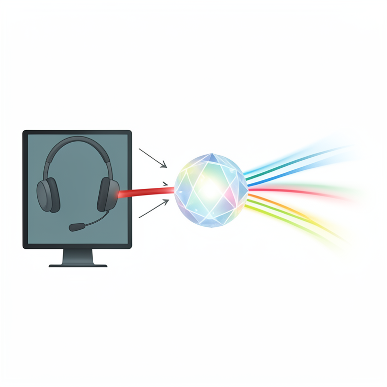 AI-generated conceptual illustration (A digital communication interface and data processing system). It explains the idea and does not show study data.