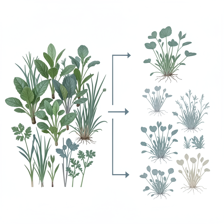AI-generated conceptual illustration (aquatic macrophytes from freshwater bodies in Manipur). It explains the idea and does not show study data.