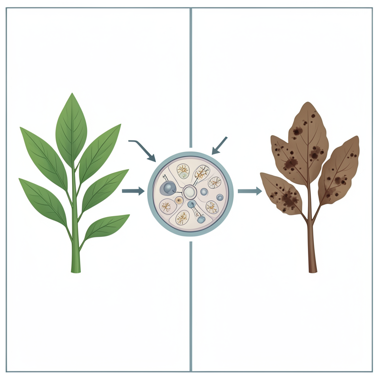 AI-generated conceptual illustration (Arabidopsis thaliana plants). It explains the idea and does not show study data.
