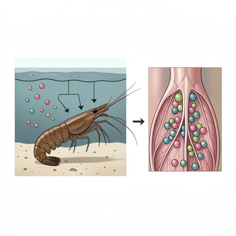 AI-generated conceptual illustration (brown shrimp (Crangon crangon)). It explains the idea and does not show study data.
