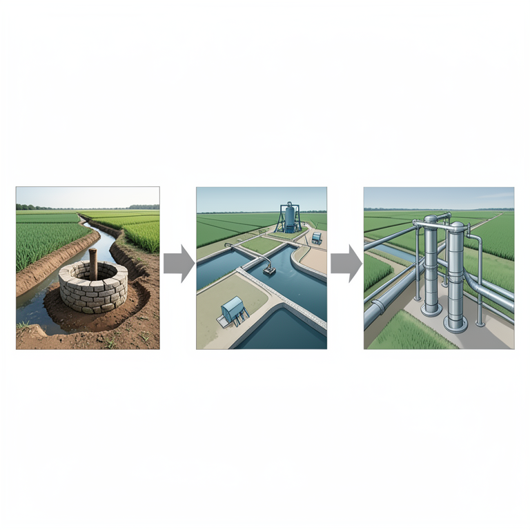 AI-generated conceptual illustration (Agricultural fields in Haryana, India). It explains the idea and does not show study data.