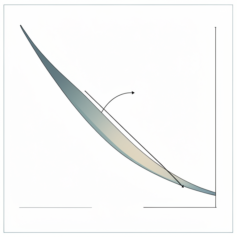 AI-generated conceptual illustration (A mathematical coordinate plane with a curved line). It explains the idea and does not show study data.