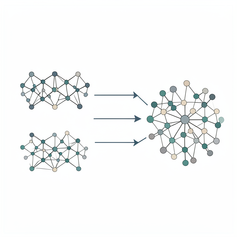 AI-generated conceptual illustration (mathematical graph structures consisting of vertices and edges). It explains the idea and does not show study data.