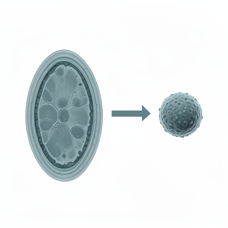 AI-generated conceptual illustration (Coxiella burnetii bacteria). It explains the idea and does not show study data.