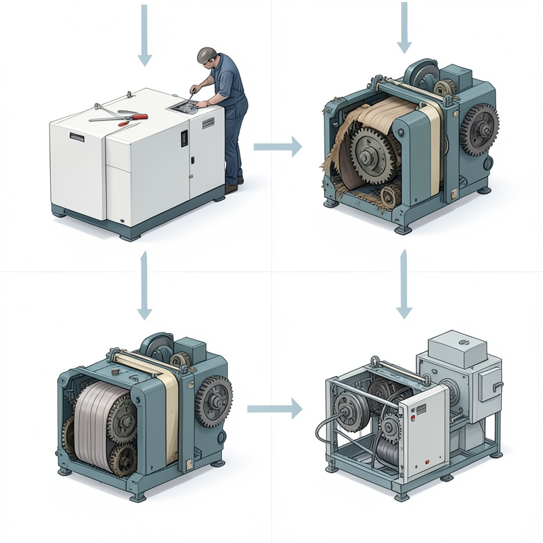 AI-generated conceptual illustration (industrial poly wrapping machinery). It explains the idea and does not show study data.
