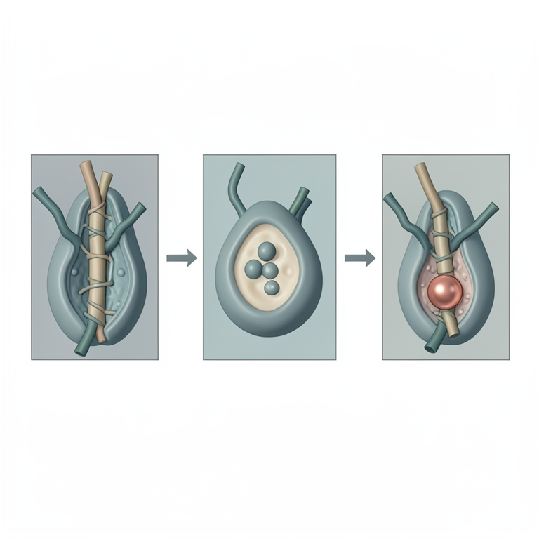 AI-generated conceptual illustration (Trichoderma asperellum cellulase enzyme and cellulose substrate). It explains the idea and does not show study data.