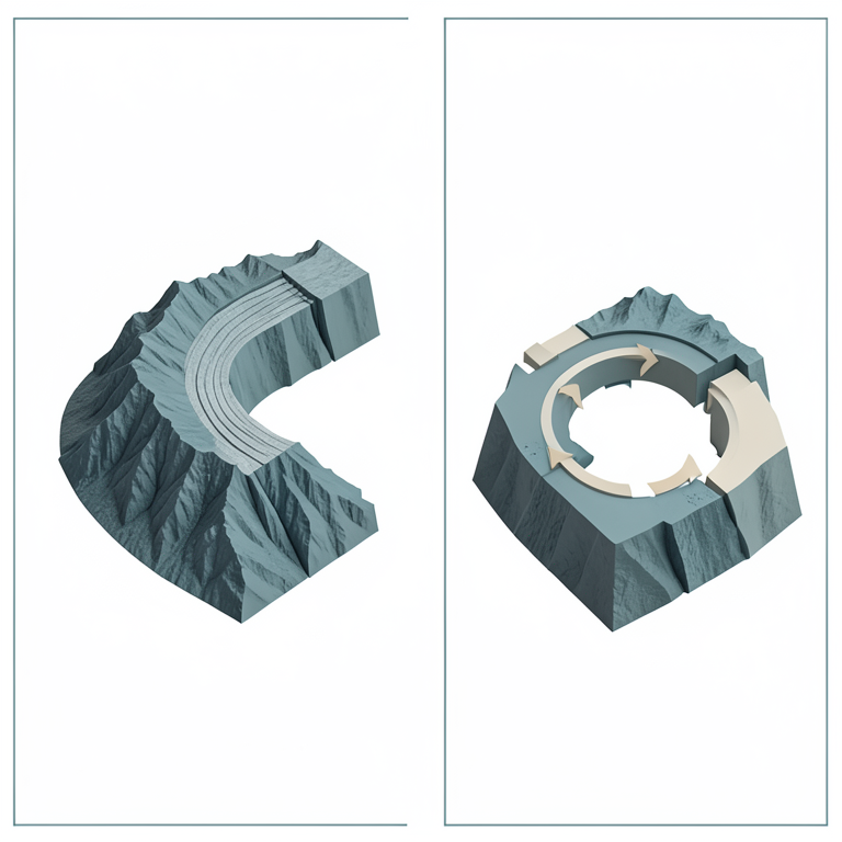 AI-generated conceptual illustration (The Zagros fold-thrust belt mountain range). It explains the idea and does not show study data.