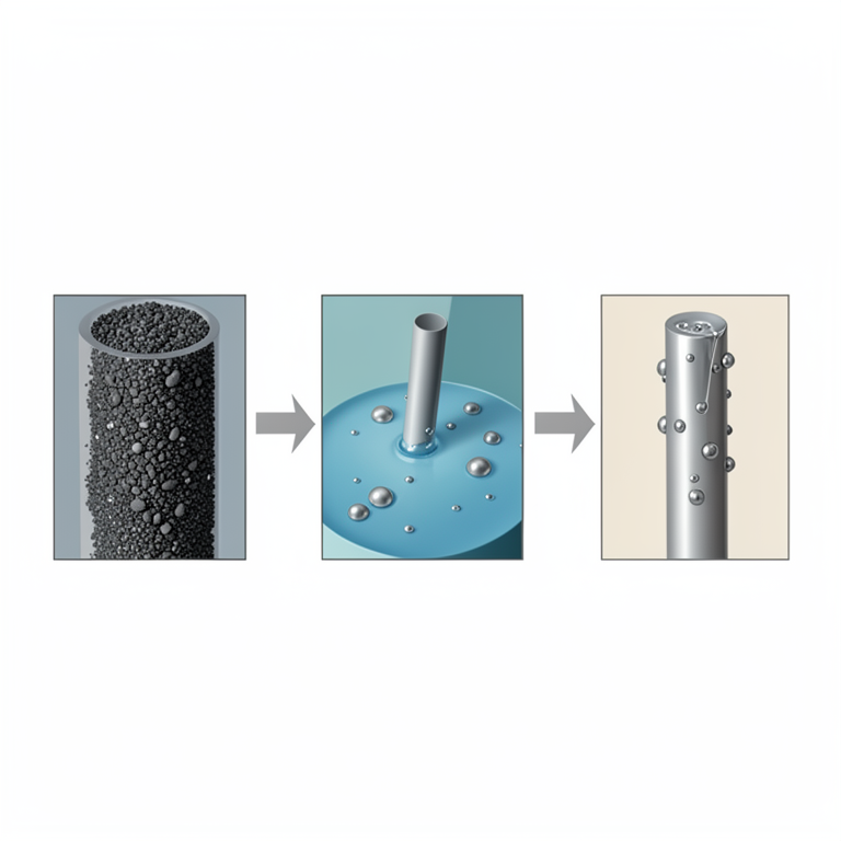 AI-generated conceptual illustration (Bismuth-film modified carbon paste electrode in river water). It explains the idea and does not show study data.