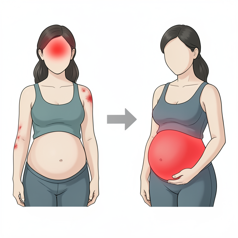AI-generated conceptual illustration (pregnant women). It explains the idea and does not show study data.