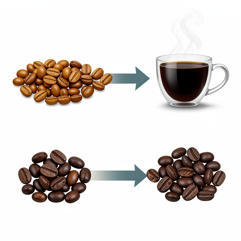AI-generated conceptual illustration (Coffee beans (Coffea arabica)). It explains the idea and does not show study data.