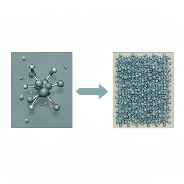 AI-generated conceptual illustration (carbon steel surface in an acidic solution). It explains the idea and does not show study data.