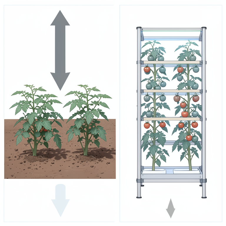 AI-generated conceptual illustration (tomato plants). It explains the idea and does not show study data.
