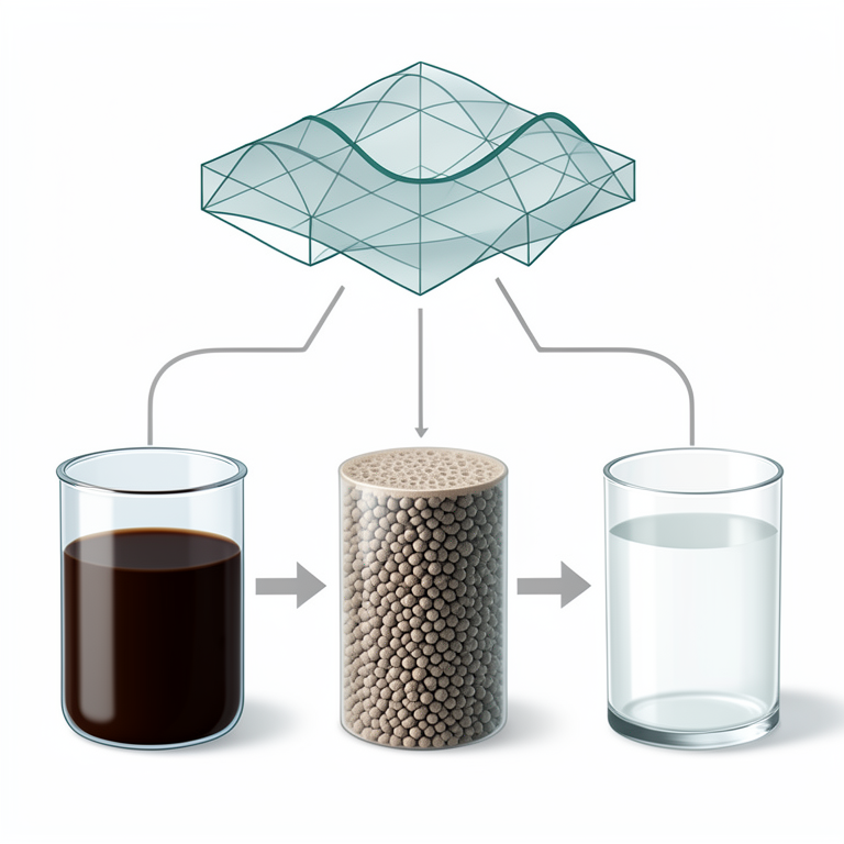 AI-generated conceptual illustration (crude glycerol liquid and purification equipment). It explains the idea and does not show study data.