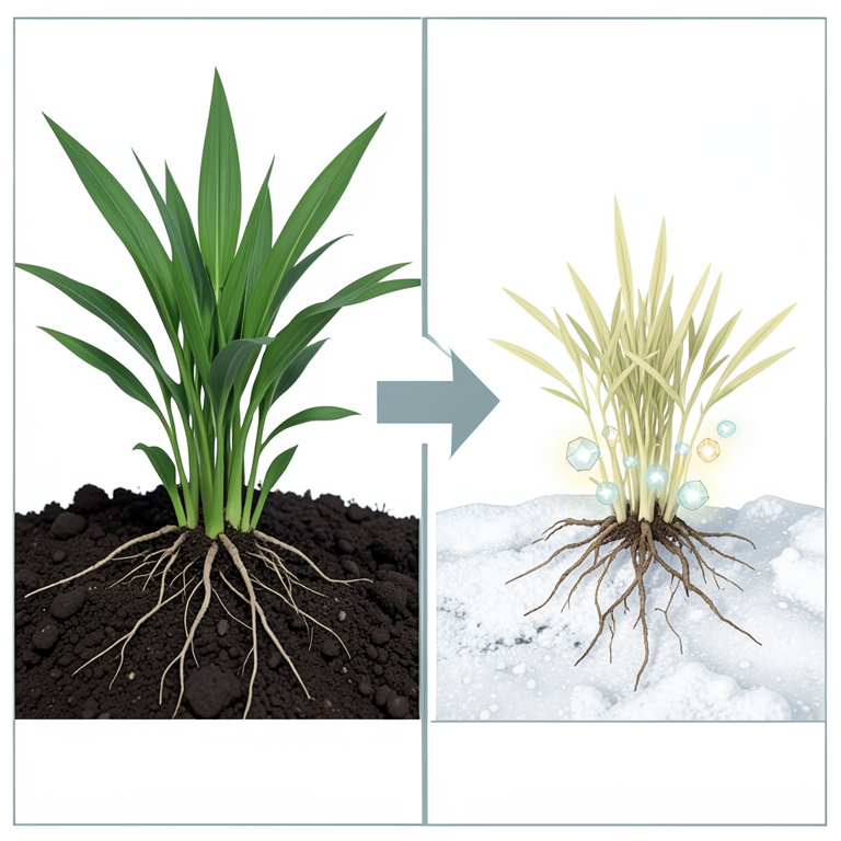 AI-generated conceptual illustration (Panicum sumatrense (Sumatran panic grass)). It explains the idea and does not show study data.